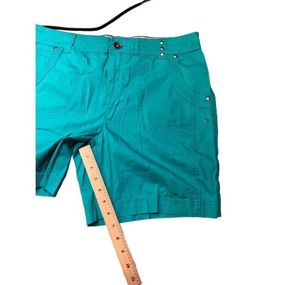 Style & Co Chino Shorts Flat Front Pocket Preppy Casual Green Womens Size 10 NWT - Picture 4 of 6